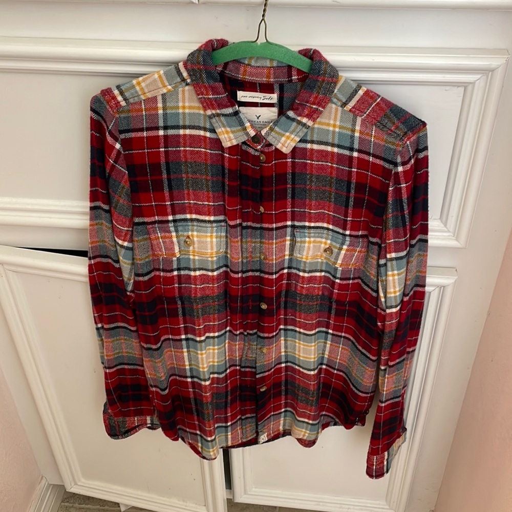 American Eagle multicolor flannel